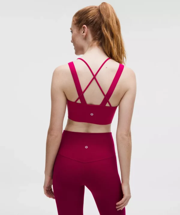 cloud like longline sports bra berry rumble hover