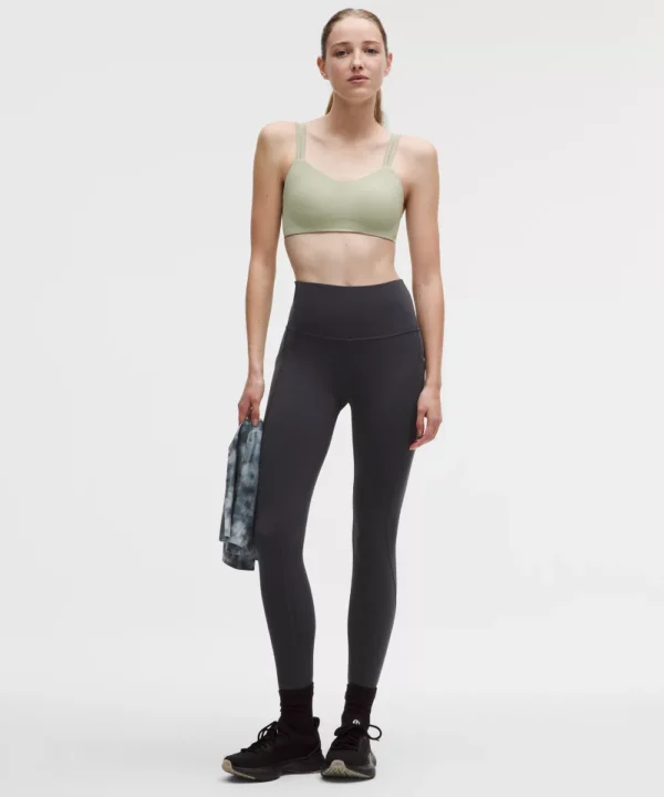 light support yoga sports bra fog green 3